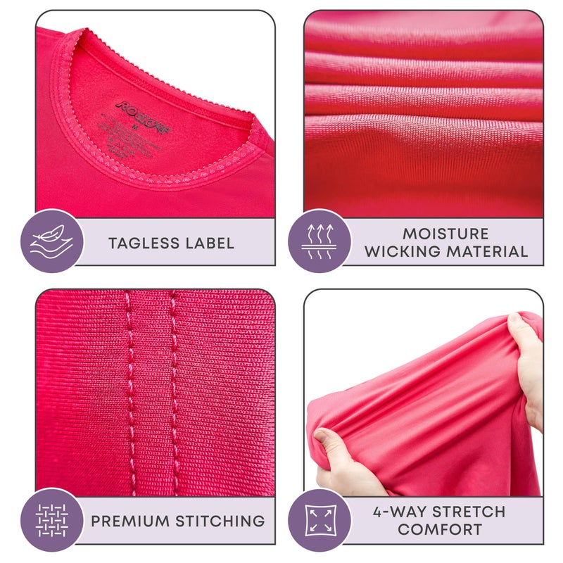 Rocky Thermal Underwear Kids Girls Thermal Underwear Set Long Johns kid Thermals Kid Base Layer kids thermals top bottom set, Coral, Medium, Standard-185 GSM, THERMALS SET - Image 3